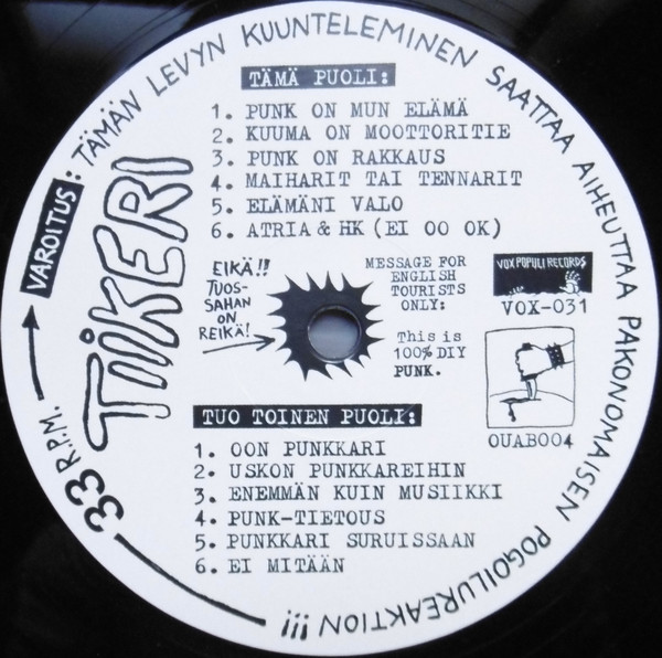 Tiikeri - Punk Rock Pamaus!!! | Open Up And Bleed Recordings (OUAB004) - 4
