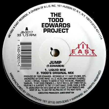 The Todd Edwards Project - Jump | 111 East Records (JB-0017)