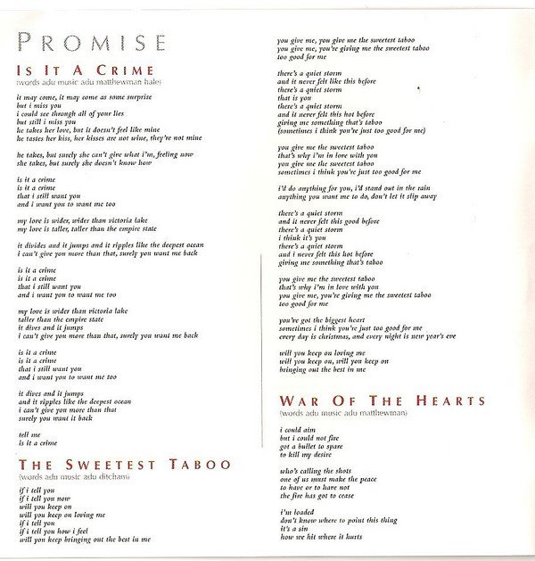 Sade - Promise | Epic (500596 2) - 4