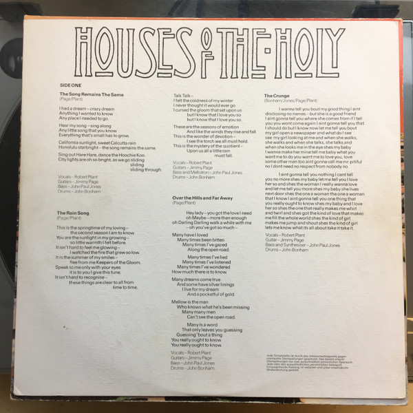 Led Zeppelin - Houses Of The Holy | Atlantic (K 50 014) - 3 Led Zeppelin - Houses Of The Holy | Atlantic (K 50 014) - 3