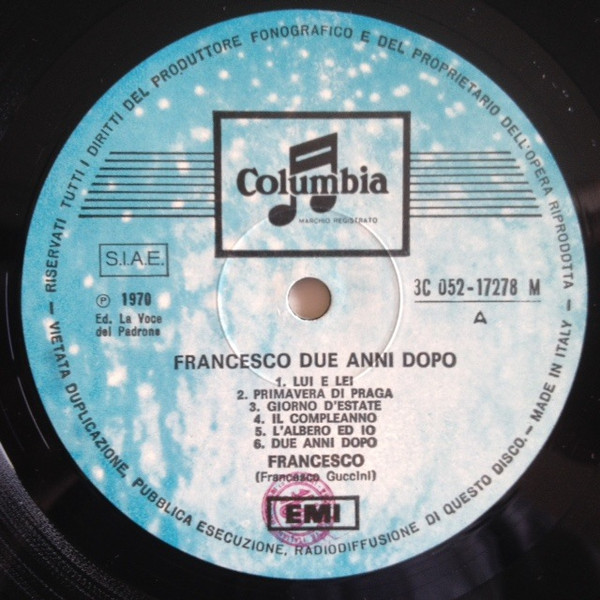 Francesco Guccini - Due Anni Dopo | Columbia (3 C052-17278 M) - 3