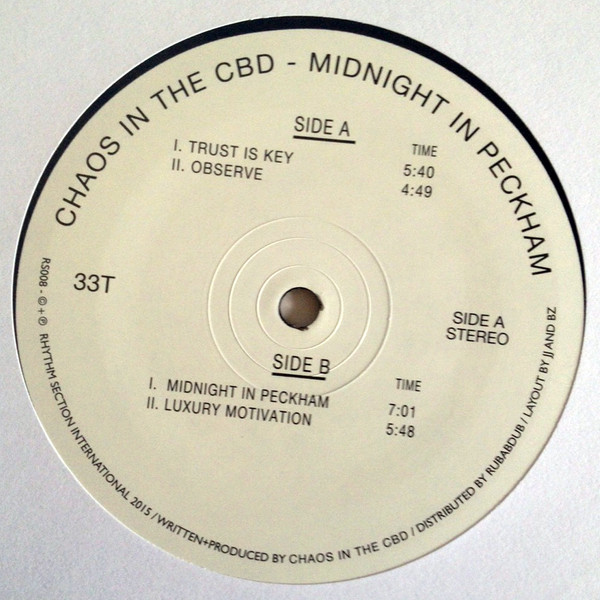 Chaos In The CBD - Midnight In Peckham | Rhythm Section International (RS008) - 2