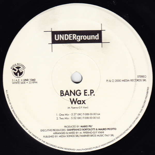 Bang EP - Humantek / Wax | Underground (UND 1060) - 4