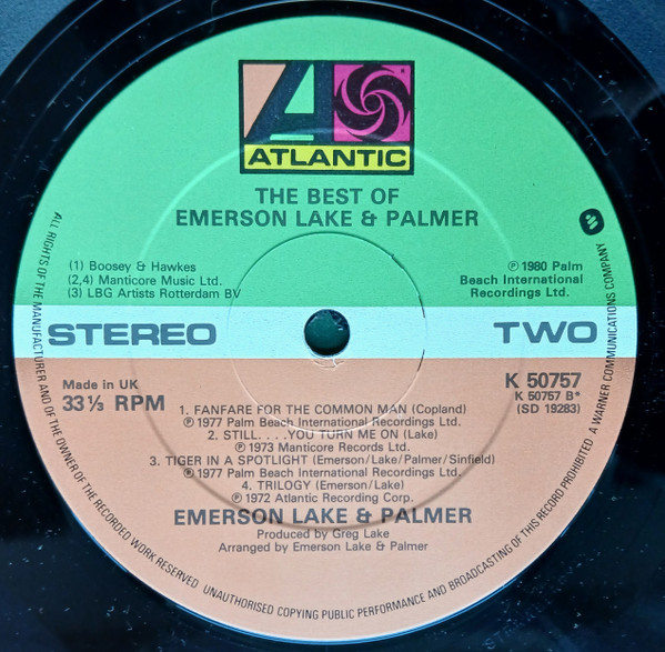Emerson, Lake & Palmer - The Best Of Emerson Lake & Palmer | Atlantic (K 50757) - 4 Emerson, Lake & Palmer - The Best Of Emerson Lake & Palmer | Atlantic (K 50757) - 4
