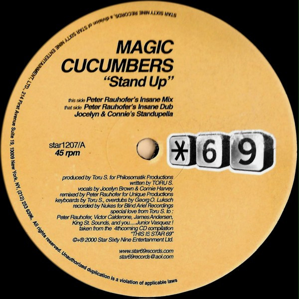 Magic Cucumbers Feat. Jocelyn Brown & Connie Harvey - Stand Up | Star 69 Records (star1207) - main