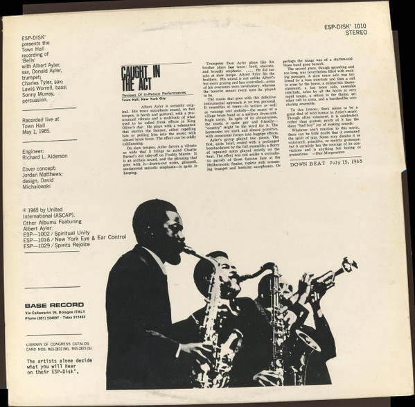 Albert Ayler - Bells | Base Record (ESP 1010) - 2 Albert Ayler - Bells | Base Record (ESP 1010) - 2