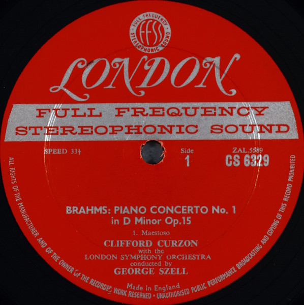 Johannes Brahms - Clifford Curzon , London Symphony Orchestra , George Szell - Piano Concerto No. 1 | London Records (CS 6329) - 3 Johannes Brahms - Clifford Curzon , London Symphony Orchestra , George Szell - Piano Concerto No. 1 | London Records (CS 6329) - 3