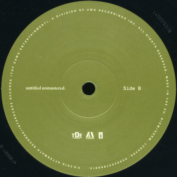 Kendrick Lamar - Untitled Unmastered. | Aftermath Entertainment (00602547866813) - 4