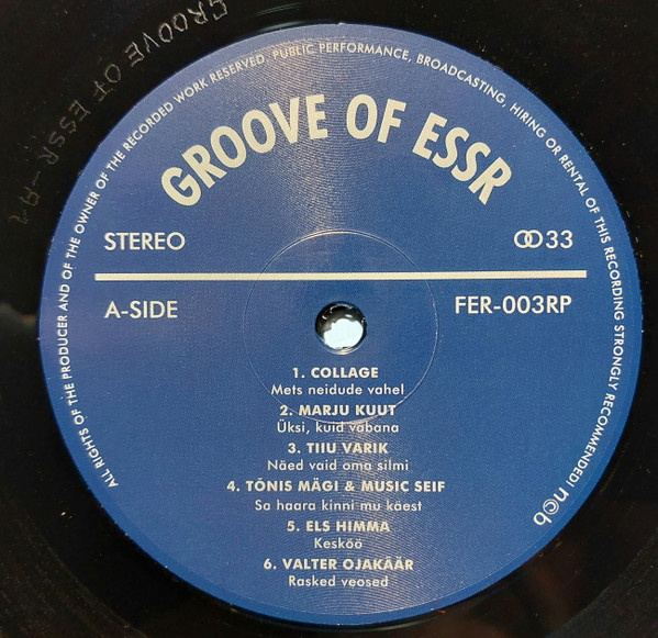 Various - Groove Of ESSR: Funk, Disco, Jazz From Soviet Estonia | Funk Embassy Records (FER-003RP) - 2