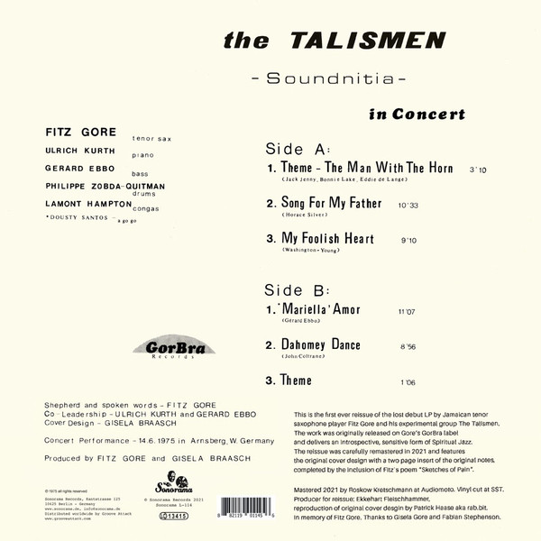 Fitz Gore & The Talismen - Soundnitia | Sonorama (L-114) - 2