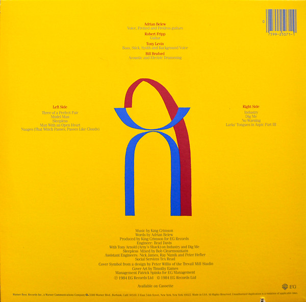 King Crimson - Three Of A Perfect Pair | Warner Bros. Records (9 25071-1) - 2