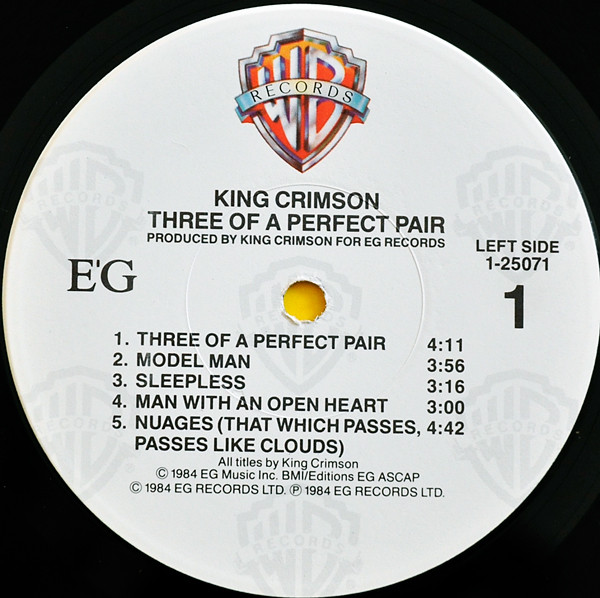 King Crimson - Three Of A Perfect Pair | Warner Bros. Records (9 25071-1) - 3