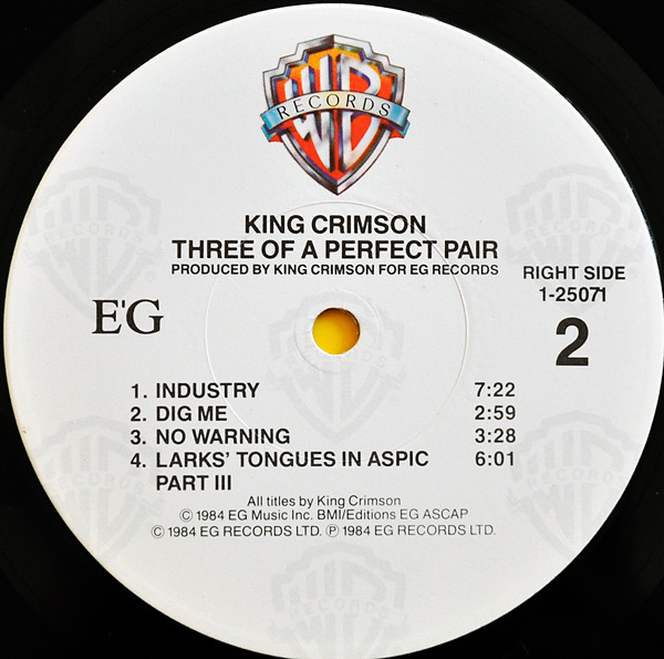 King Crimson - Three Of A Perfect Pair | Warner Bros. Records (9 25071-1) - 4
