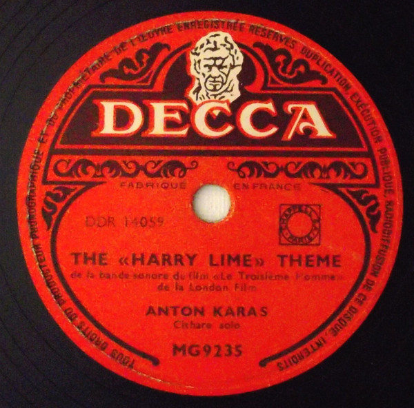Anton Karas - The «Harry Lime» Theme / The Cafe Mozart Waltz | Decca (MG 9235)