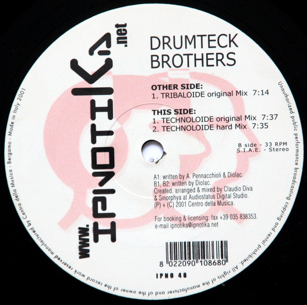 Drumteck Brothers - Tribaloide | Ipnotika (IPNO 48) Drumteck Brothers - Tribaloide | Ipnotika (IPNO 48)
