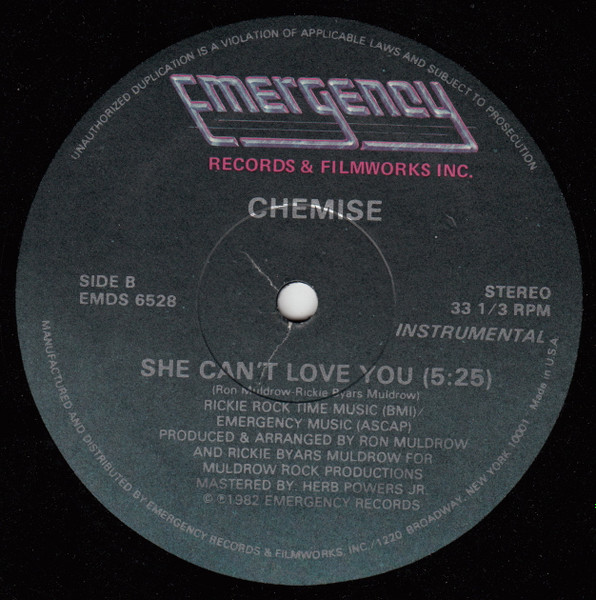 Chemise - She Can't Love You | Emergency Records (EMDS 6528) - 2 Chemise - She Can't Love You | Emergency Records (EMDS 6528) - 2