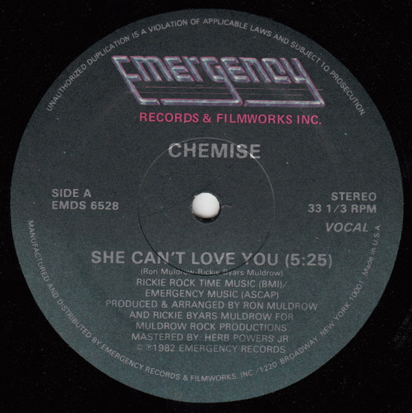 Chemise - She Can't Love You | Emergency Records (EMDS 6528) - main Chemise - She Can't Love You | Emergency Records (EMDS 6528) - main