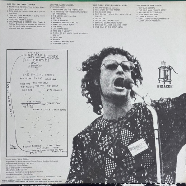 Wild Man Fischer - An Evening With Wild Man Fischer | Bizarre Records (6332) - 3