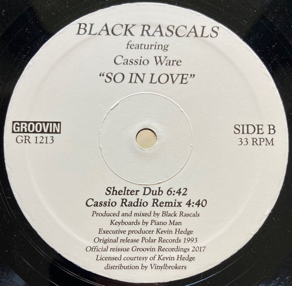 Black Rascals Featuring Cassio Ware - So In Love | Groovin Recordings (GR 1213) - 2 Black Rascals Featuring Cassio Ware - So In Love | Groovin Recordings (GR 1213) - 2