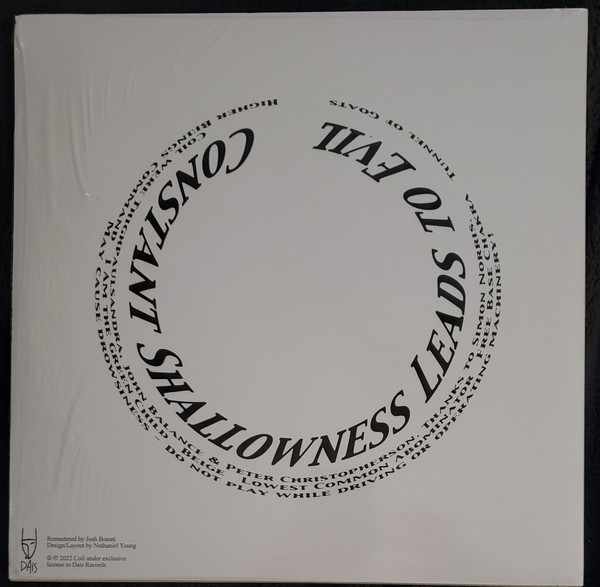 Coil - Constant Shallowness Leads To Evil | Dais Records (DAIS186LP)