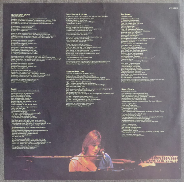 Jackson Browne - Running On Empty | Asylum Records (W 53070) - 3 Jackson Browne - Running On Empty | Asylum Records (W 53070) - 3
