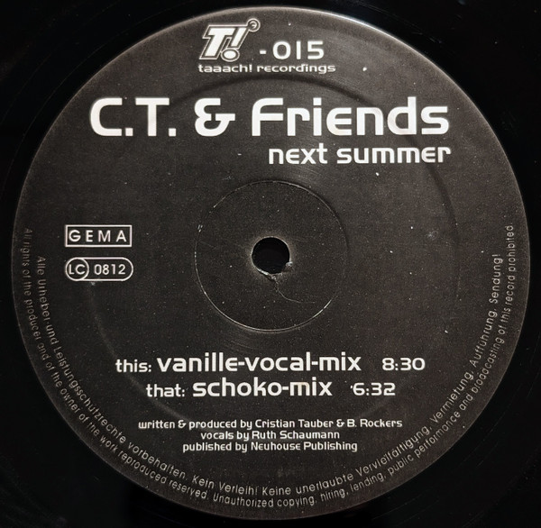 C.T. & Friends - Next Summer | Taaach! Recordings (T!-015) - main