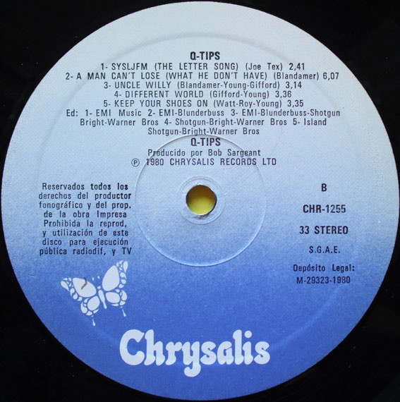 The Q Tips - Q Tips | Chrysalis (CHR 1255) - 4 The Q Tips - Q Tips | Chrysalis (CHR 1255) - 4