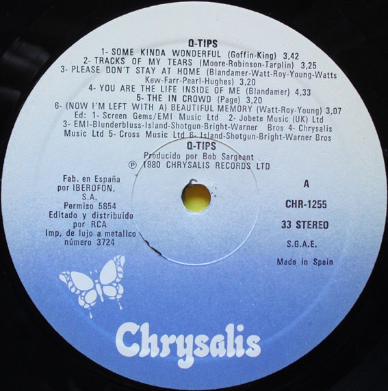The Q Tips - Q Tips | Chrysalis (CHR 1255) - 3 The Q Tips - Q Tips | Chrysalis (CHR 1255) - 3