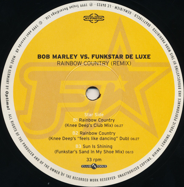 Bob Marley Vs. Funkstar De Luxe - Rainbow Country (Remix) | Club Tools (CLU 67110) - 4