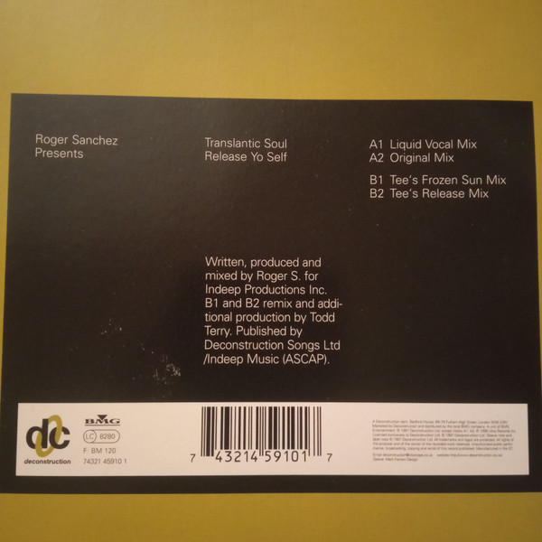 Roger Sanchez presents Translantic Soul - Release Yo Self | Deconstruction (74321 45910 1) - 5