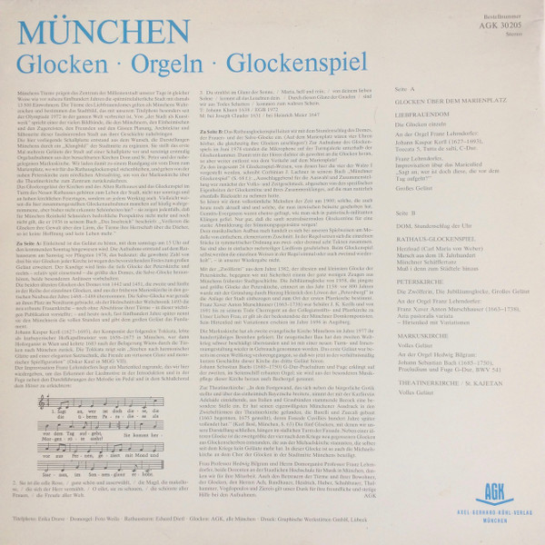 Franz Lehrndorfer , Hedwig Bilgram - München - Glocken, Orgeln, Glockenspiel | AGK (30205) - 2