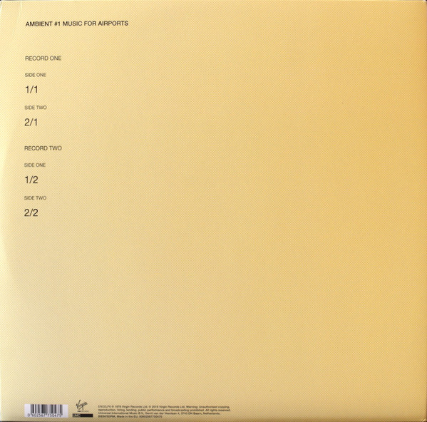 Brian Eno - Ambient 1 (Music For Airports) | Virgin EMI Records (ENO2LP6) - 4
