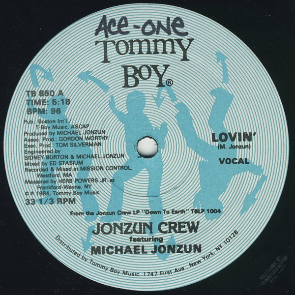 The Jonzun Crew Featuring Michael Jonzun - Lovin' | Tommy Boy (TB 850) - 3 The Jonzun Crew Featuring Michael Jonzun - Lovin' | Tommy Boy (TB 850) - 3