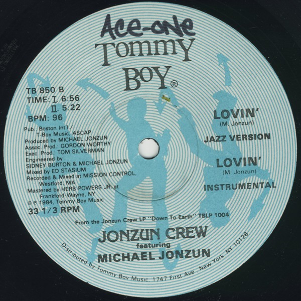 The Jonzun Crew Featuring Michael Jonzun - Lovin' | Tommy Boy (TB 850) - 4 The Jonzun Crew Featuring Michael Jonzun - Lovin' | Tommy Boy (TB 850) - 4