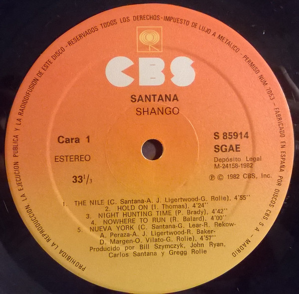 Santana - Shango | CBS (S 85914) - 3 Santana - Shango | CBS (S 85914) - 3