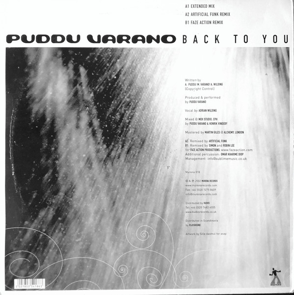 Puddu Varano - Back To You | Murena Records (Murena 018) - 2