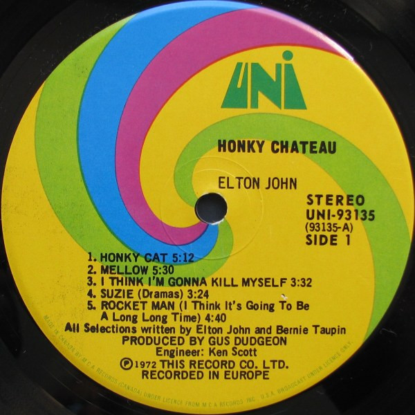 Elton John - Honky Château | UNI Records (UNI 93135) - 4 Elton John - Honky Château | UNI Records (UNI 93135) - 4