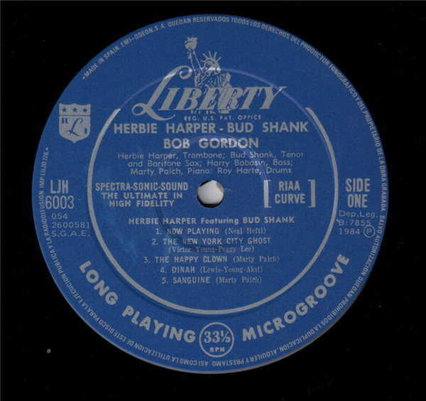 Herb Harper Featuring Bud Shank And Bob Gordon - Herbie Harper Featuring Bud Shank And Bob Gordon | Fresh Sound Records (054 2600581) - 3