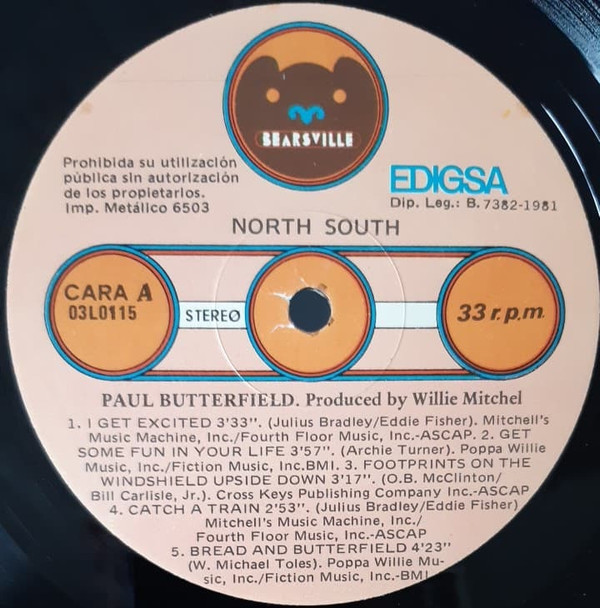 Paul Butterfield - North South | Edigsa (03L0115) - 3
