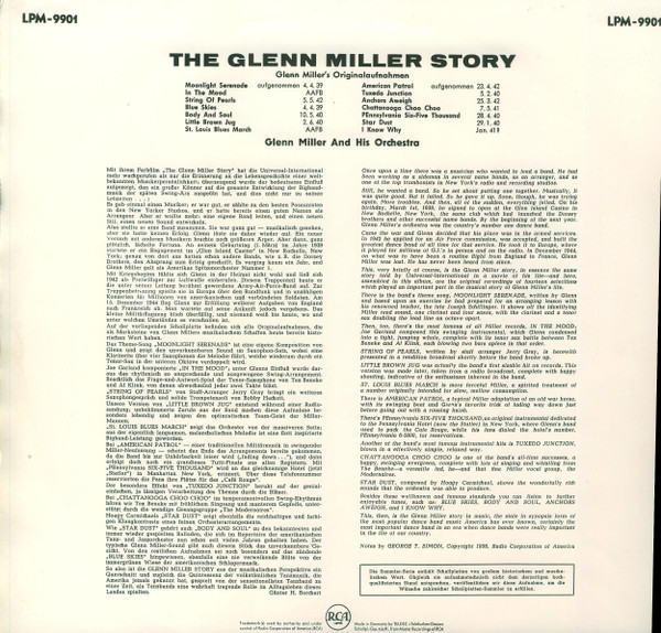 Glenn Miller And His Orchestra - Glenn Miller Story | RCA Victor (LPM-9901) - 2