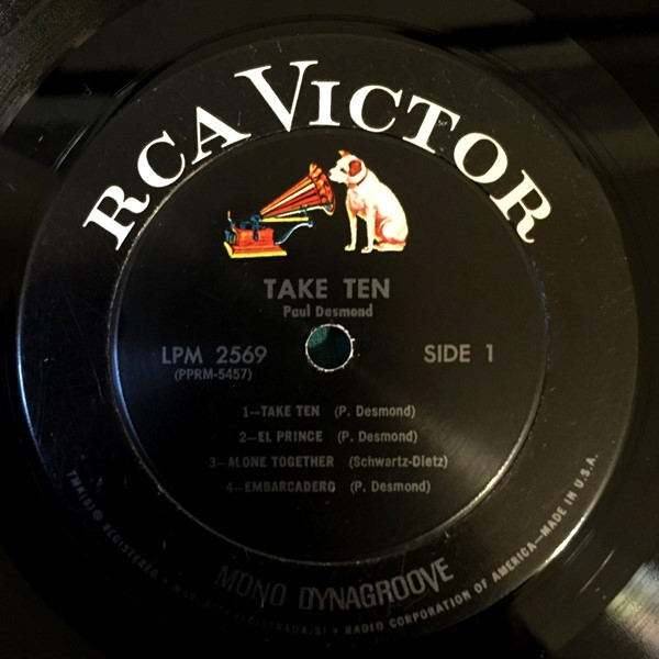 Paul Desmond - Take Ten | RCA Victor (LPM-2569) - 3