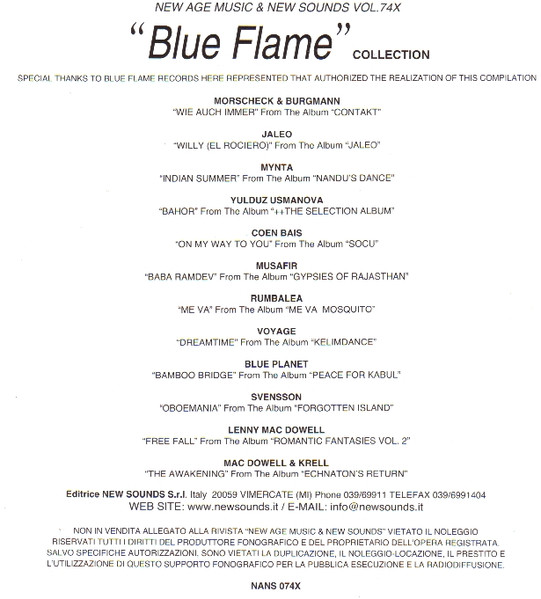 Various - Blue Flame Collection | New Sounds Multimedia (NANS 074X) - 2