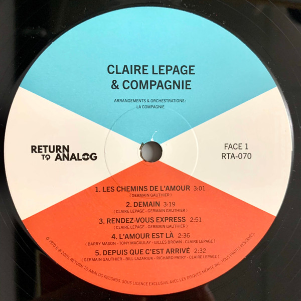 Claire Lepage & Compagnie - Claire Lepage & Compagnie | Return To Analog (RTA-070) - 3