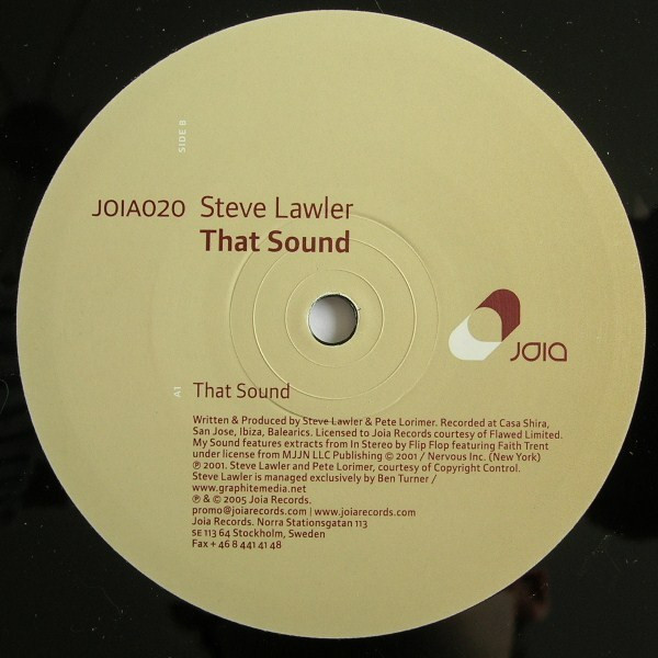 Steve Lawler - That Sound | Joia Records (Joia 020) - 4 Steve Lawler - That Sound | Joia Records (Joia 020) - 4