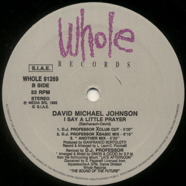 David Michael Johnson - I Say A Little Prayer | Whole Records (WHOLE 91269) - 4