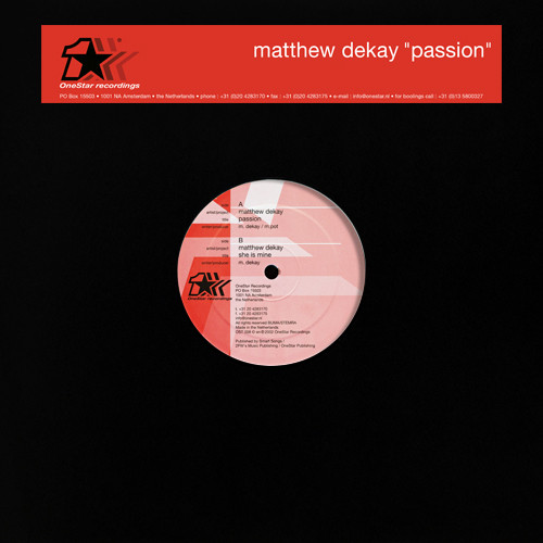 Matthew Dekay - Passion | OneStar Recordings (OST 008)