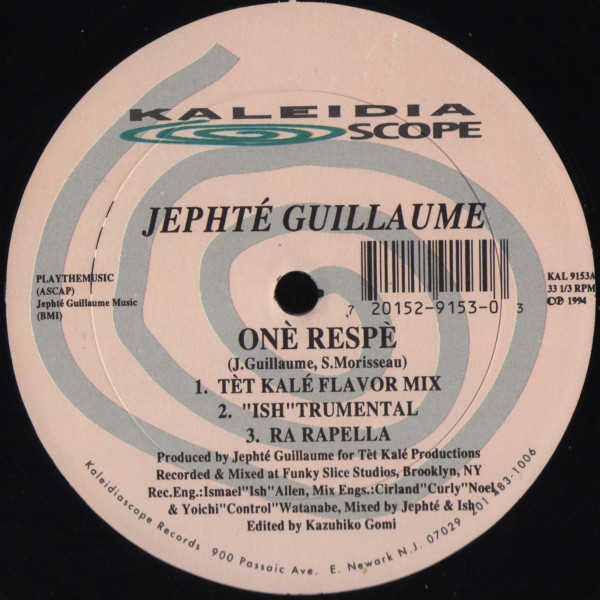 Jephté Guillaume - Onè Respè | Kaleidiascope Records (KAL 9153) - main