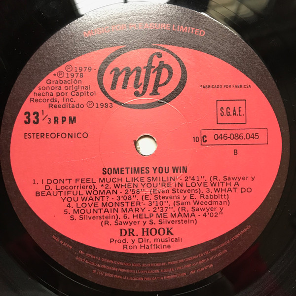 Dr. Hook - Sometimes You Win | Capitol Records (046-086.045) - 4