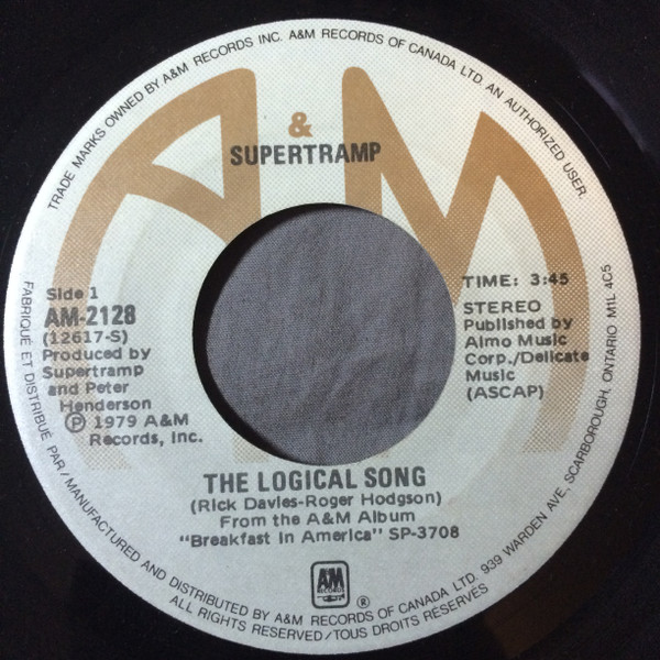 Supertramp - The Logical Song | A&M Records (AM-2128) - main