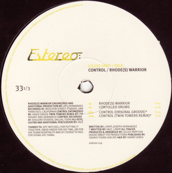 Julius Papp / Face - Control / Rhode(s) Warrior | Estereo (Estereo 019)